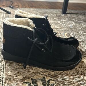 Faux fur short winter boots